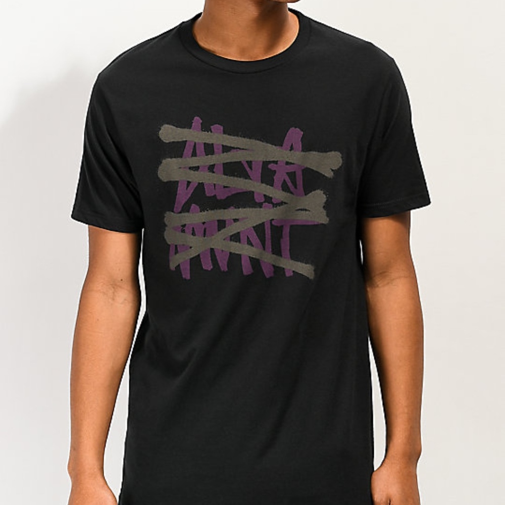 Altamont No Logo T-Shirt Graffiti Style Black